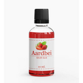Strawberry geurolie -aardbei in een glazen fles voor aromatherapie en ontspanning